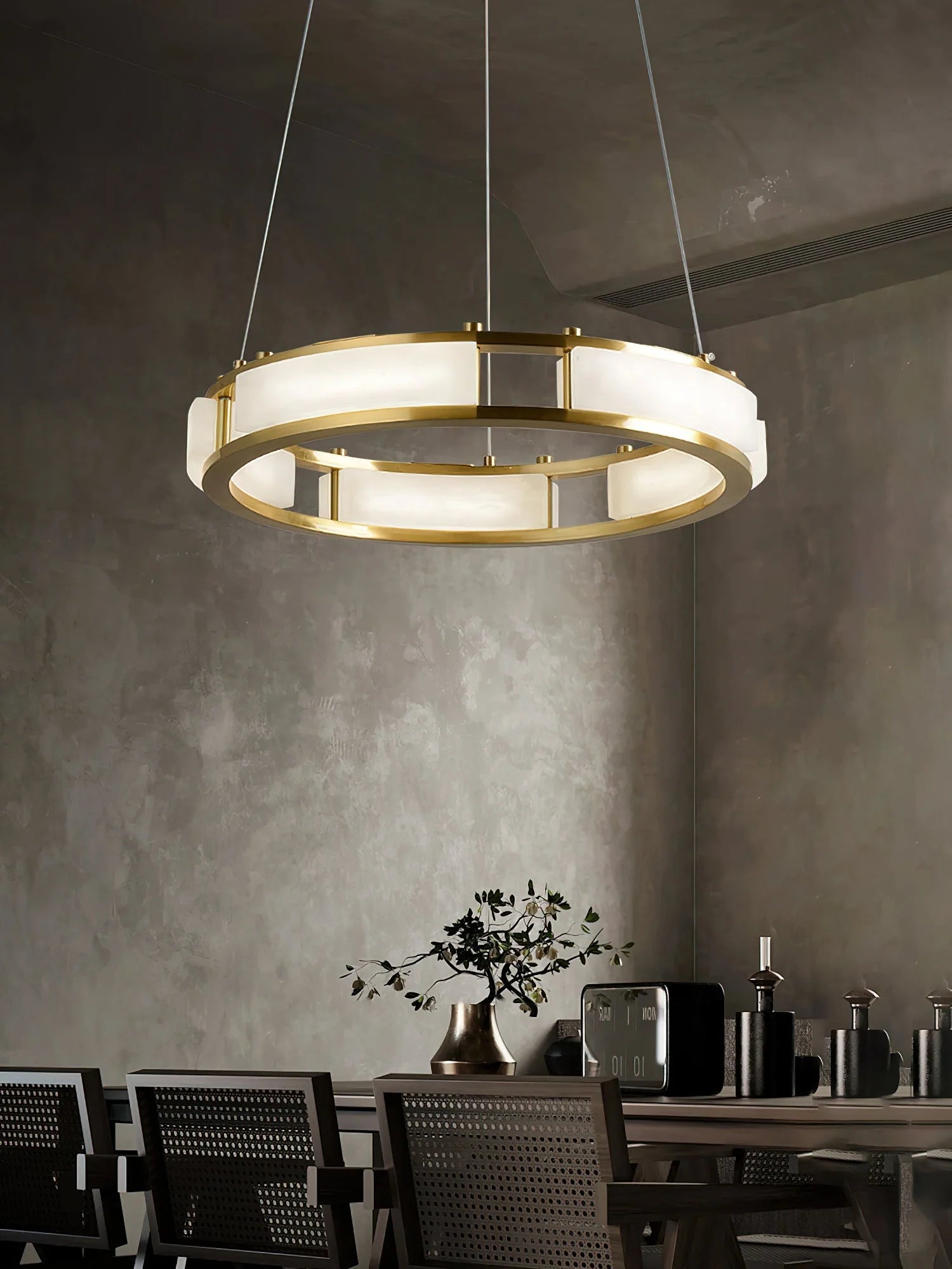 Elegant Qatar Alabaster Chandelier - Handcrafted Luxury Crystal Ceiling Light Fixture for Dining Room, Living Room & Bedroom Decor