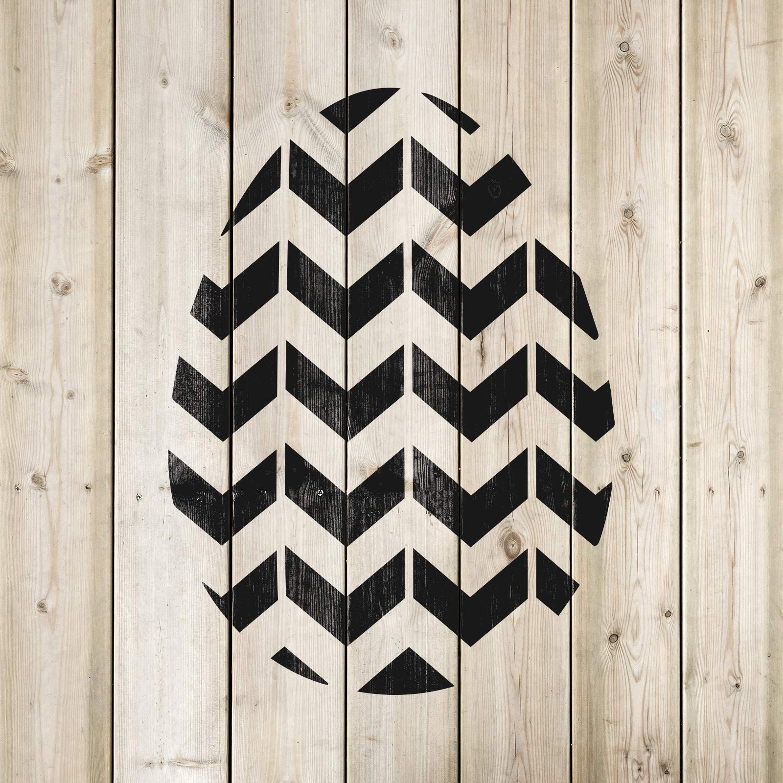 Easter Egg Chevron Stencil Template - Reusable Plastic Stenciling Kit for DIY Crafts, Holiday Decorations & Chevron Pattern Painting - Perfect for Easter Eggs, Walls, Wood & Fabric Projects