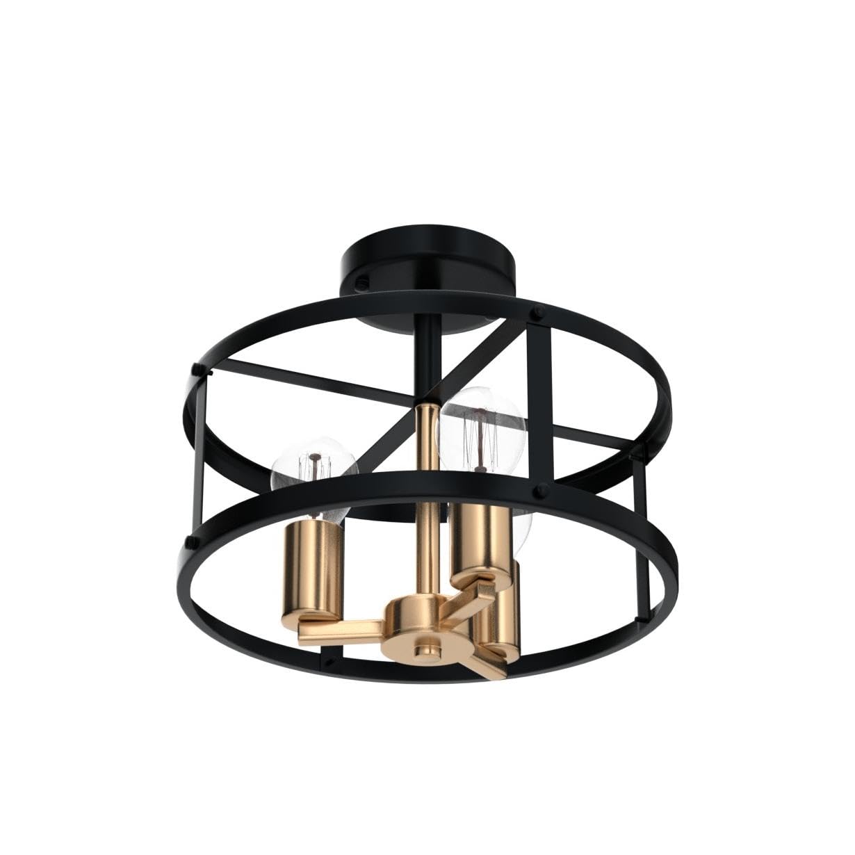 AGV LIGHTING Semi Flush Mount Ceiling Light Fixture - 3-Light Modern Close to Ceiling Lighting for Bedroom, Living Room & Hallway