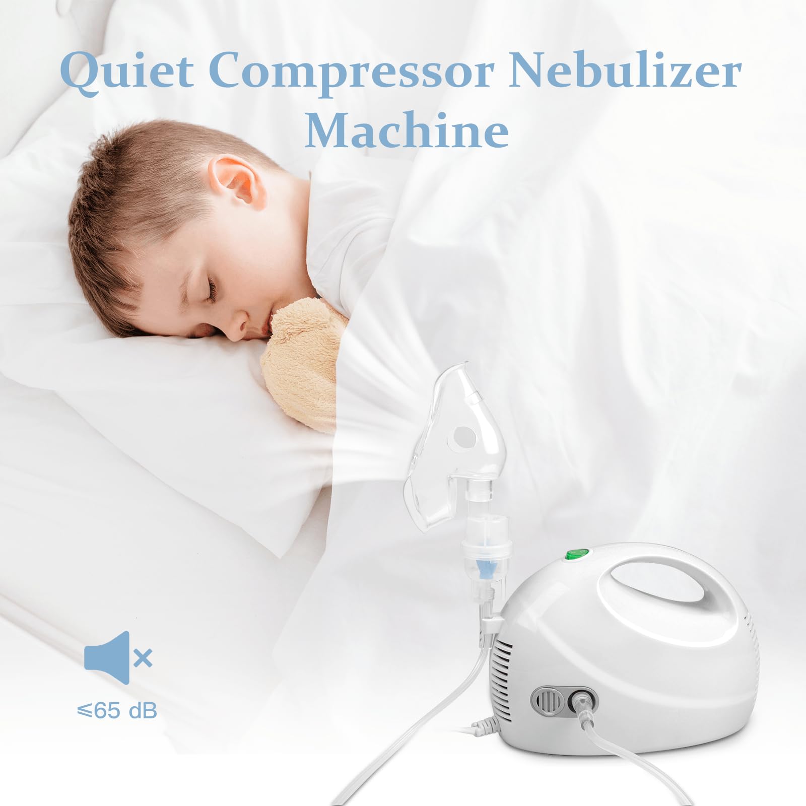 Model 4650 Compressor Nebulizer Machine - Portable & Powerful Breathing Treatment for Adults & Kids - Perfect for Asthma, Allergies & COPD Relief at Home or Travel