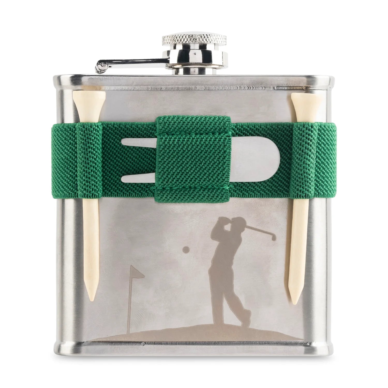 Premium Stainless Steel Golf Flask - Insulated Leak-Proof Liquor Bottle for Whiskey, Vodka & Cocktails - Perfect for Golf Outings, Camping & Outdoor Adventures
