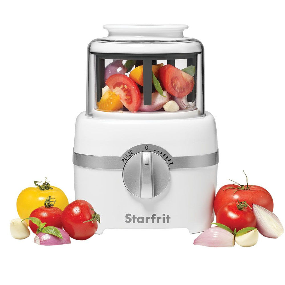 STARFRIT 24220 Food Chopper - 3.5 Cup Capacity, Manual Vegetable & Fruit Dicer, Onion Mincer with Stainless Steel Blades - Perfect for Meal Prep, Salad Making & Salsa Dicing