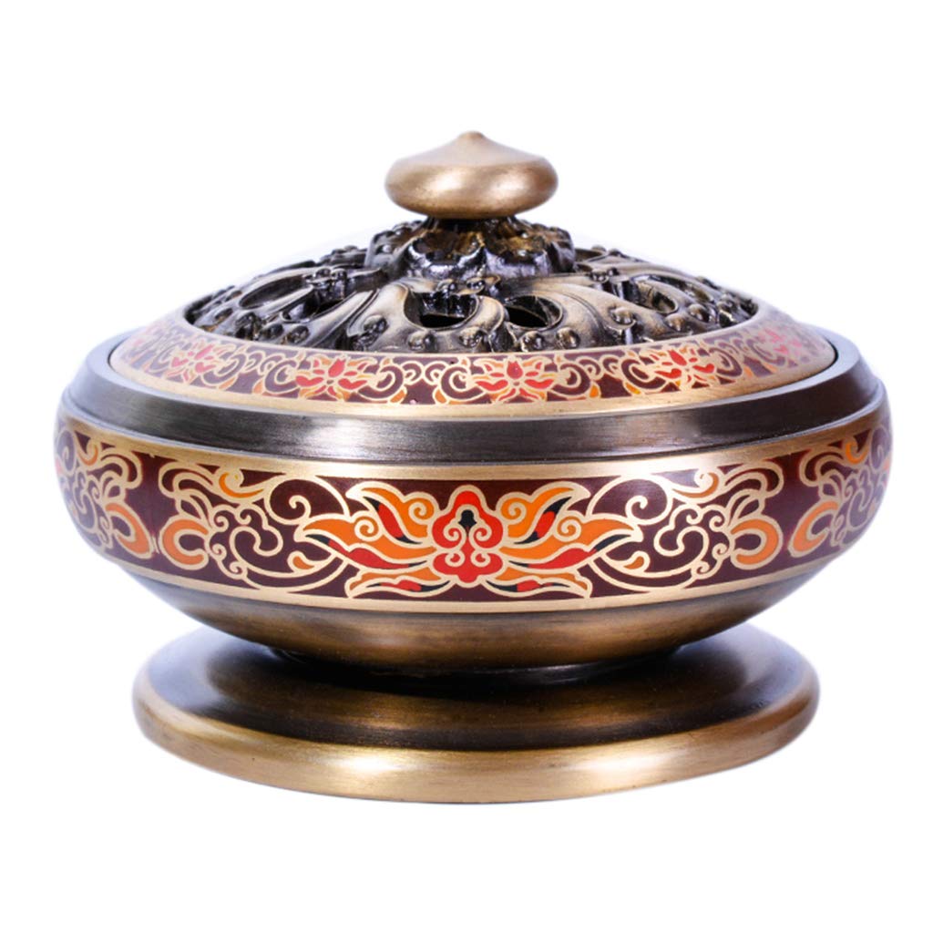 Premium Copper Incense Burner & Holder - Aromatherapy Stove for Sandalwood, Tea Ceremony, Yoga - Home & Office Decor for Relaxation & Meditation