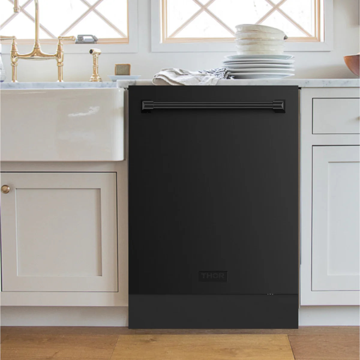 Gordon Ramsay by THOR Kitchen 24 Inch Built-In Dishwasher - Matte Black Finish, Energy Star Certified, Ultra Quiet Operation (Model DW24X8BA00) - Perfect for Modern Kitchens & Open-Concept Homes