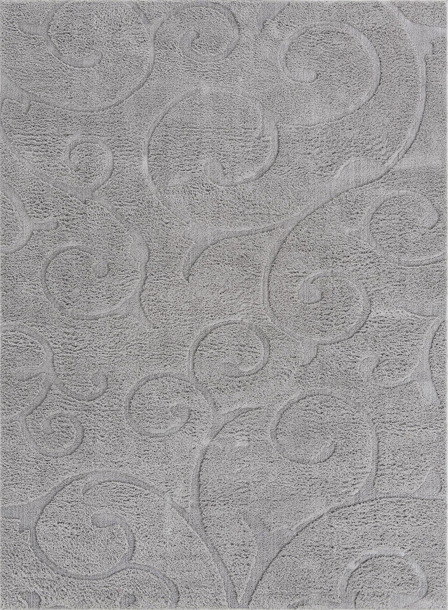 Botanical Shag Collection Rug – 9' x 12' Gray Shaggy Area Rug | Soft Plush Floor Carpet for Living Room, Bedroom & Nursery | Eco-Friendly Home Decor for Cozy Spaces & Modern Interiors