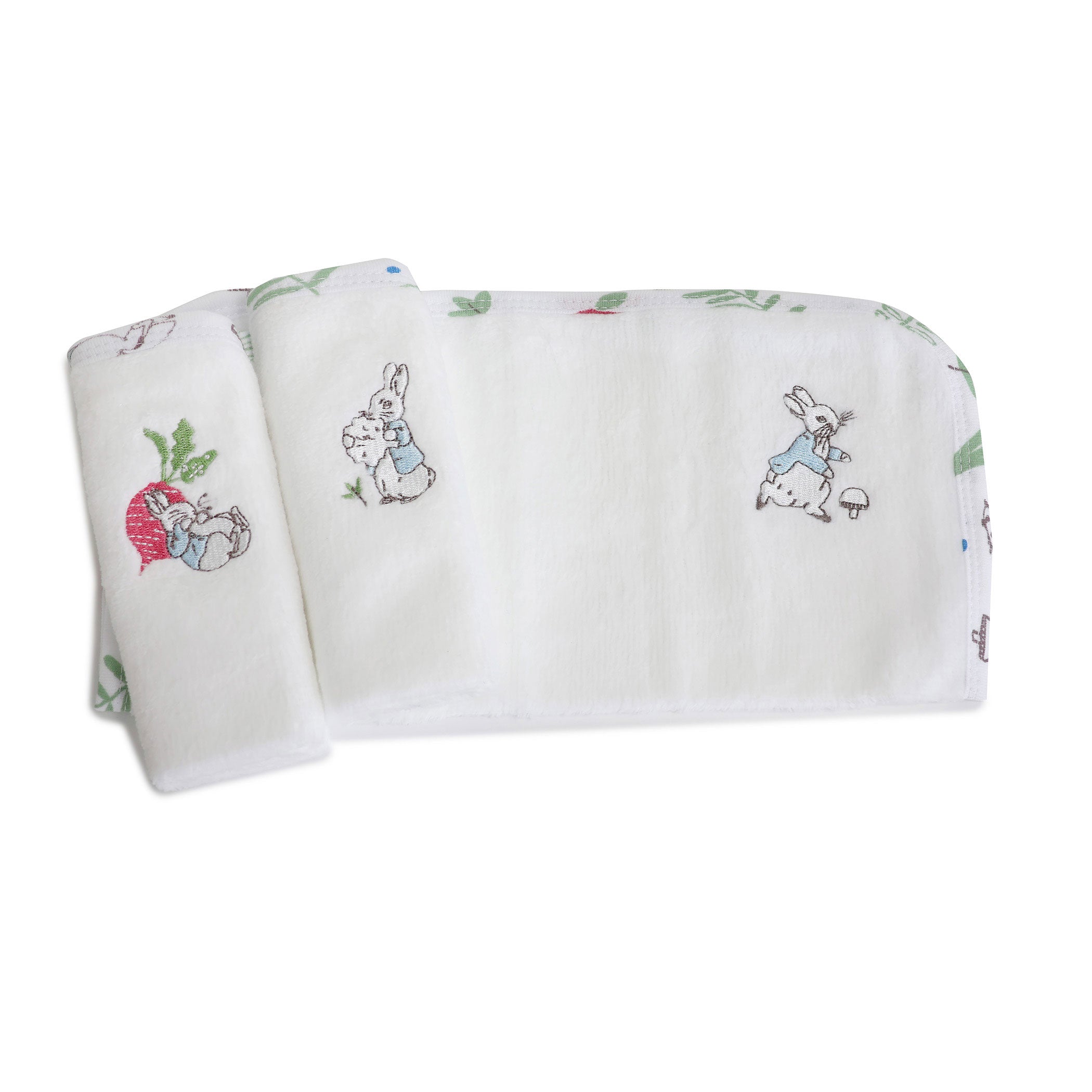 Peter Rabbit 'New Adventure' 3 Pack Soft Cotton Face Washers for Kids - Blue | Gentle Baby Washcloths for Bath Time & Skincare | Nursery, Travel & Daily Use