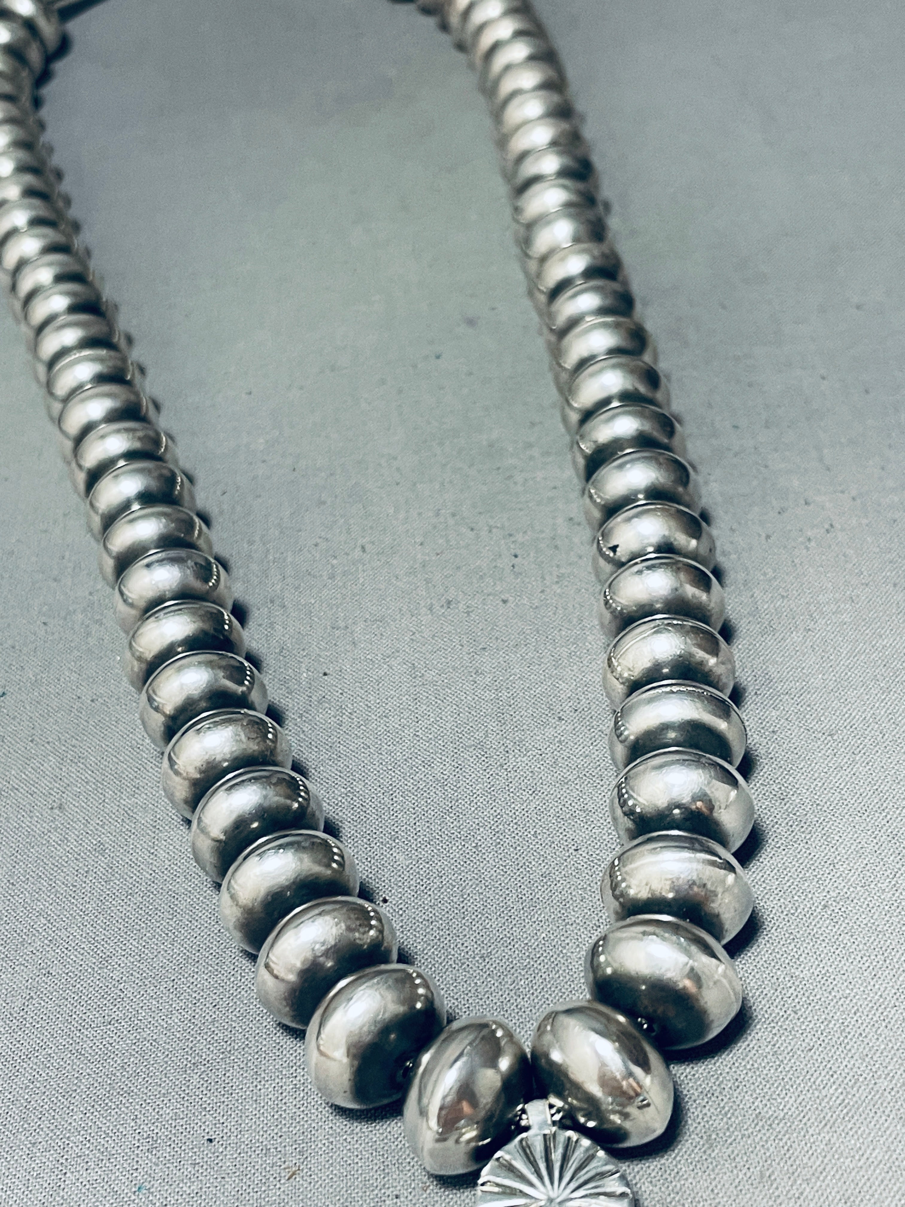 Vintage Navajo Turquoise Sterling Silver Kachina Necklace - 6 Inch Handcrafted Native American Jewelry for Women, Perfect for Boho Fashion, Spiritual Ceremonies & Cultural Events