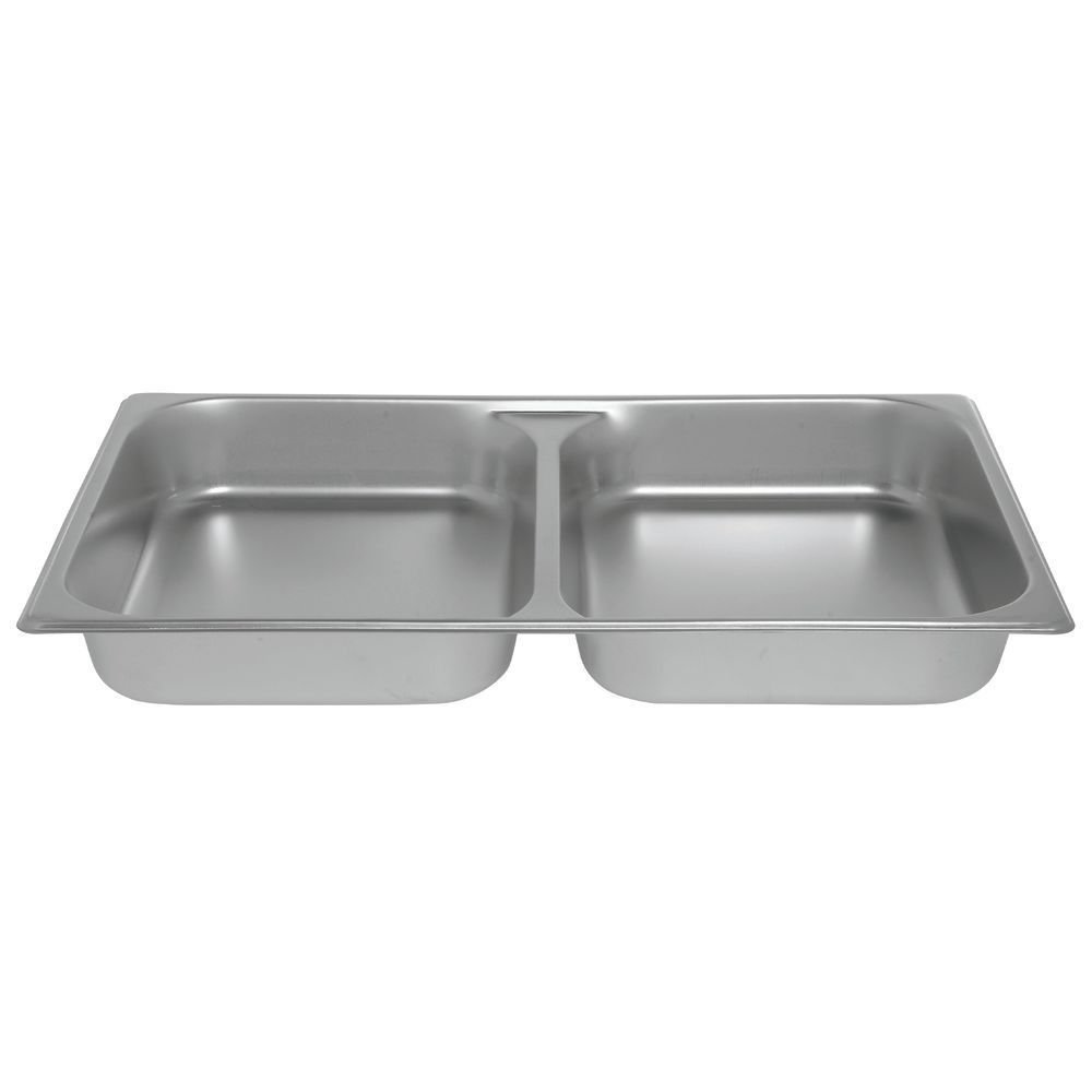 Stainless Steel Divided Steam Table Pan - Full Size 2 1/2