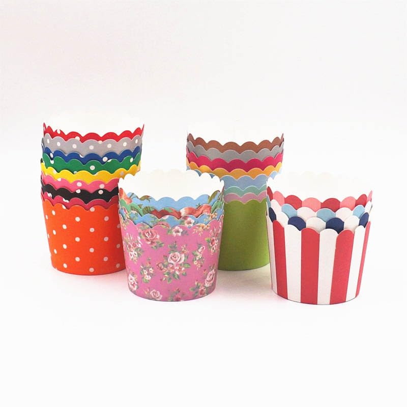 50-Piece Heavy Duty Cupcake Baking Cups - Disposable Muffin Liners for Baking, Weddings & Birthday Parties - Premium Quality Cake Cups for Perfect Desserts Every Time