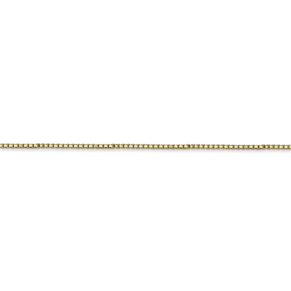 10K Solid Yellow Gold 1mm Box Chain Necklace with Lobster Clasp - Dainty Minimalist Jewelry for Women, Perfect for Layering, Everyday Wear & Gift Giving