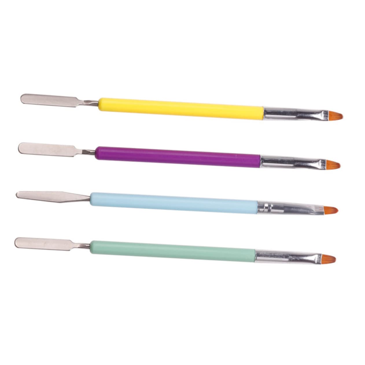 FOMIYES 4pcs Dual Head Nail Art Pen - UV Gel Polish Applicator & Glue Pick Tool for Manicure, Professional Nail Extension & Design (Perfect for Home Salon & DIY Nail Art)