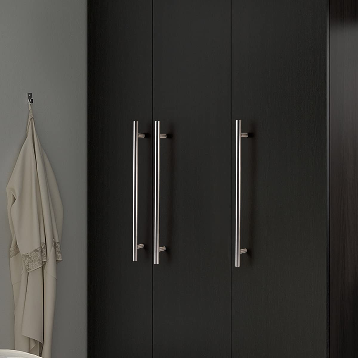 45 Pack Brushed Nickel T Bar Cabinet Pulls - 12-3/5