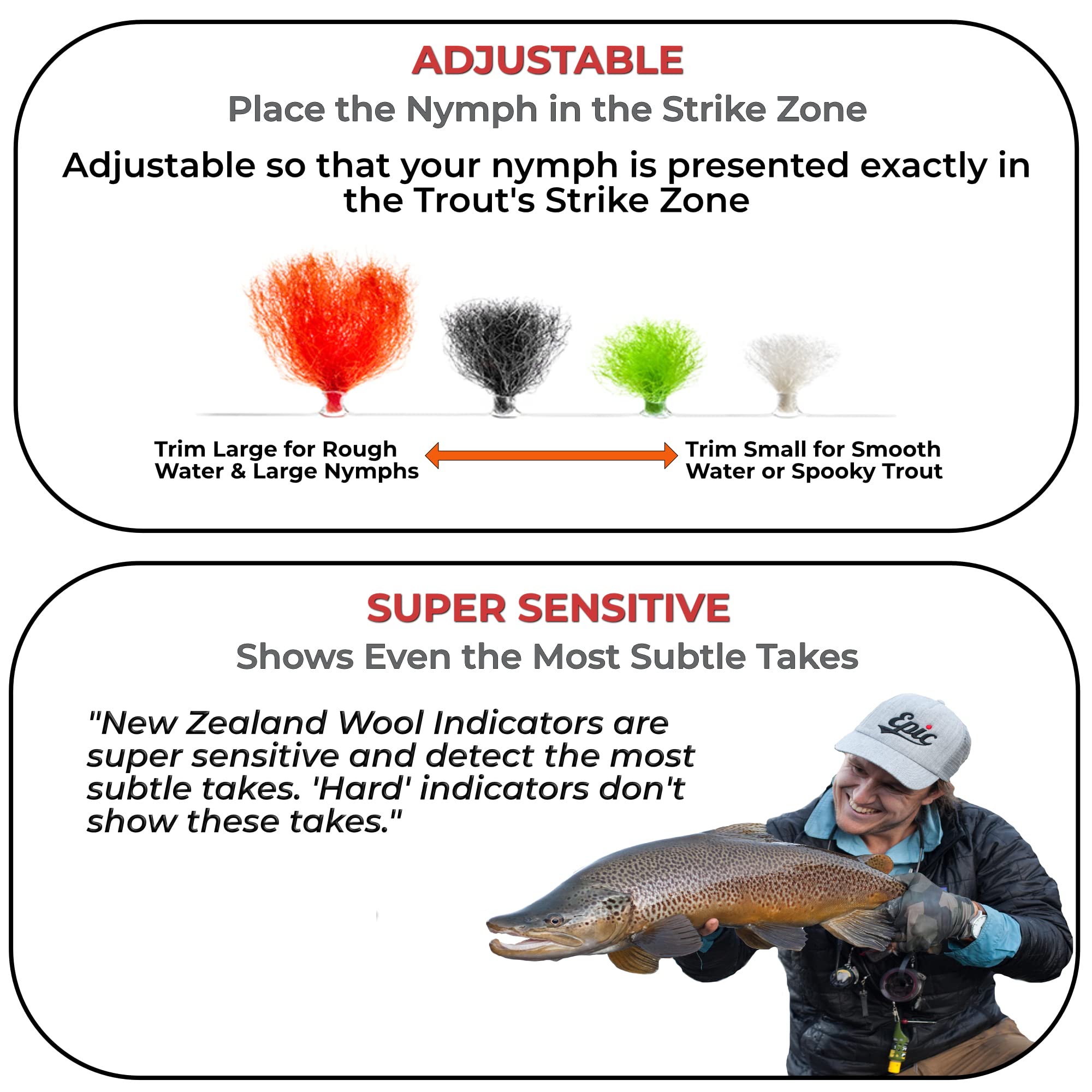 New Zealand Strike Indicator Tool Kit - Fly Fishing Strike Indicators for Nymphing & Float Fishing - Perfect for Trout, Salmon & Steelhead Anglers