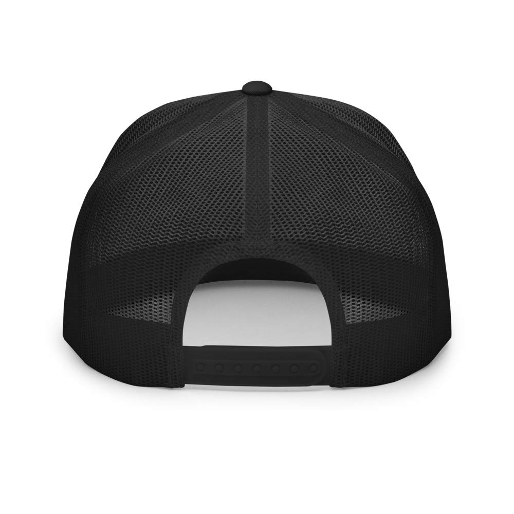 High Crown Trucker Hat Flat Bill - Embroidered Adjustable Snapback Baseball Cap for Men & Women - Perfect for Outdoor Activities, Sports & Casual Wear