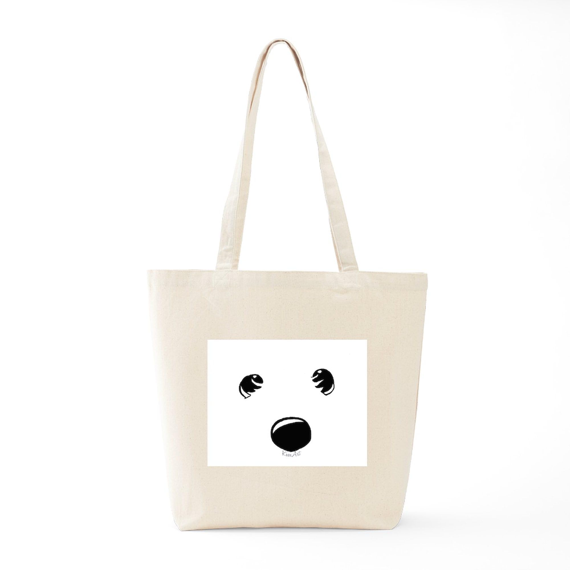 Westie Face Canvas Tote Bag - Natural Reusable Shopping Bag for Groceries, Beach & Daily Use | Eco-Friendly Cotton Tote with Dog Lover Design