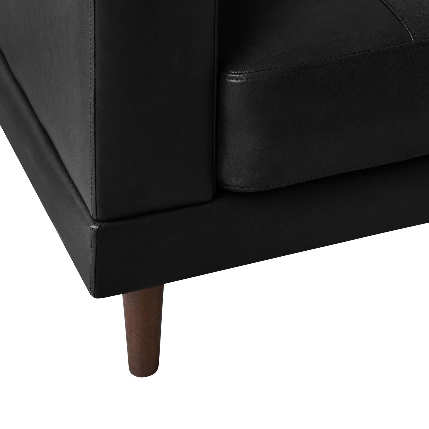 Picket House Furnishings Hanson Chair - Modern Black Dining Chair with Upholstered Seat & Metal Legs for Kitchen, Dining Room, or Home Office