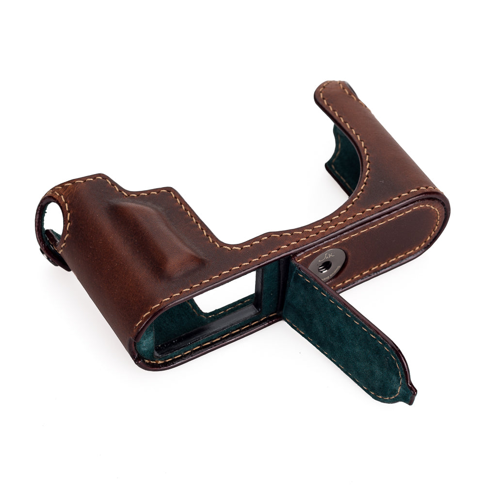 Arte di Mano Premium Leather Half Case for Leica CL Camera with Battery Access Door - Rally Volpe Edition | Genuine Leather Protection Cover for Leica CL | Perfect for Travel, Street Photography & Camera Enthusiasts