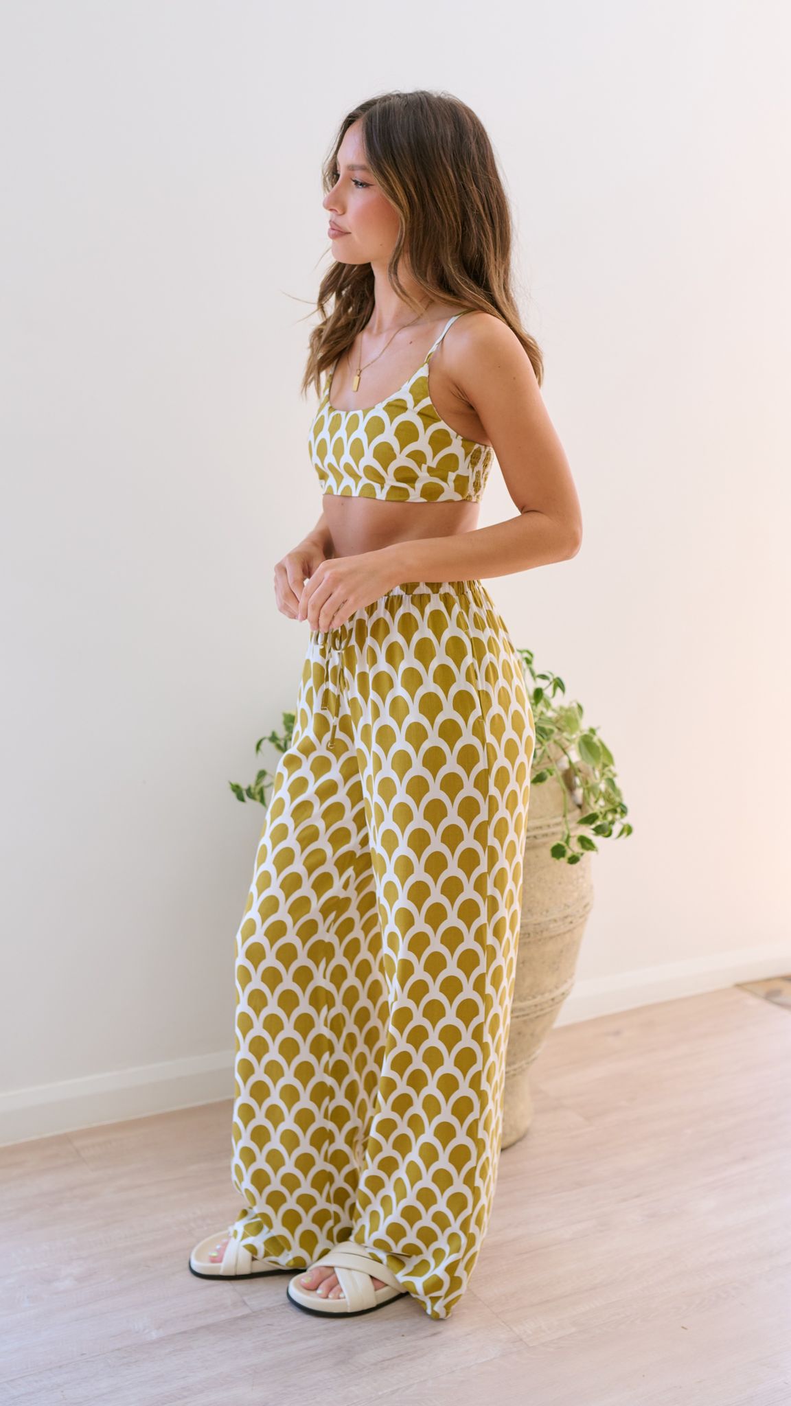 Layne Women's Mustard Print Crop Top | Trendy Short Sleeve Summer Shirt | Perfect for Beach, Music Festivals & Casual Outfits