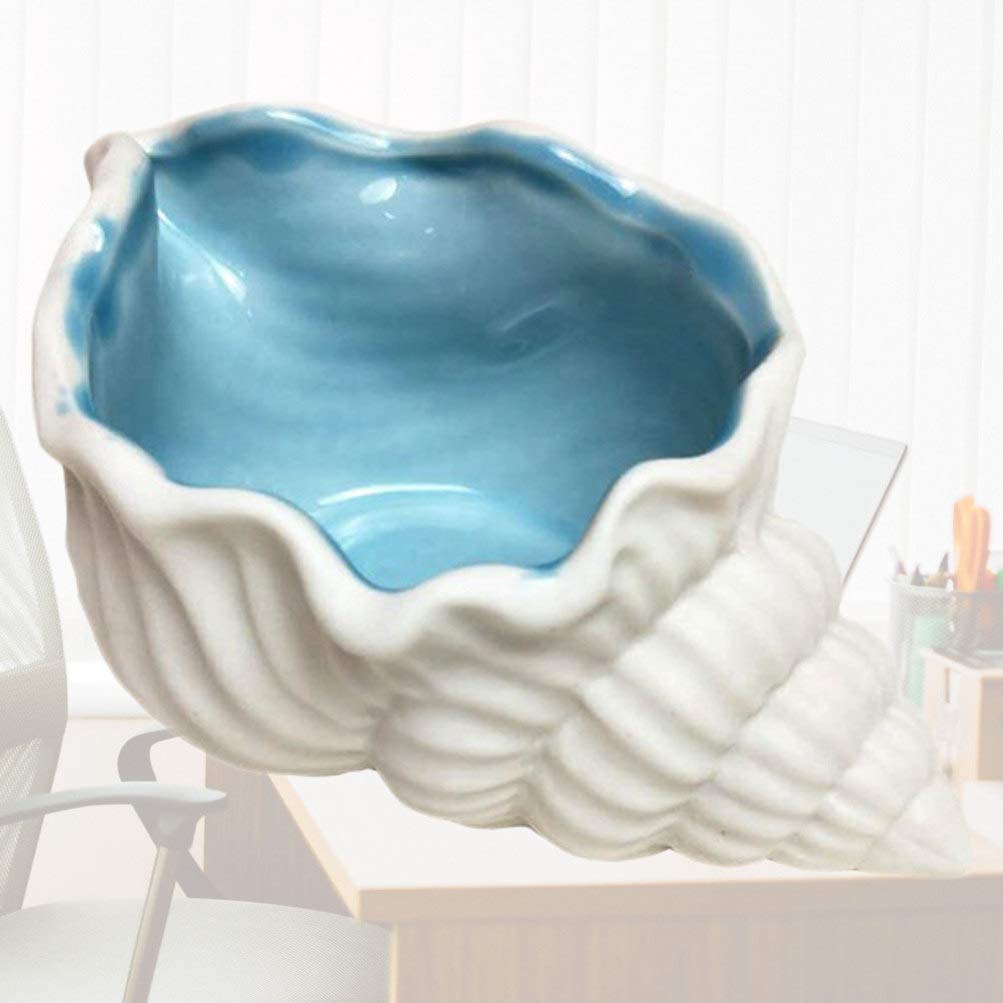 Cute Ceramic Succulent Planter - Home Office Decor, Bonsai Pot & Jewelry Organizer | Nautical Themed Housewarming Gift for Living Room, Bedroom, Bathroom Decor