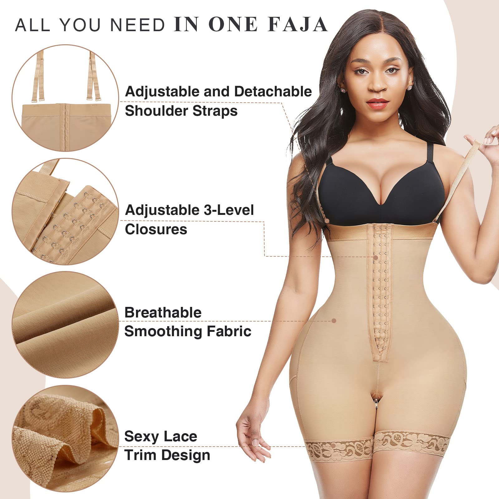 Lover-Beauty Colombian Shapewear for Women - Tummy Control Girdle, Butt Lifter Bodysuit with BBL Effect | Postpartum Recovery, Waist Training & Body Shaping for Special Occasions