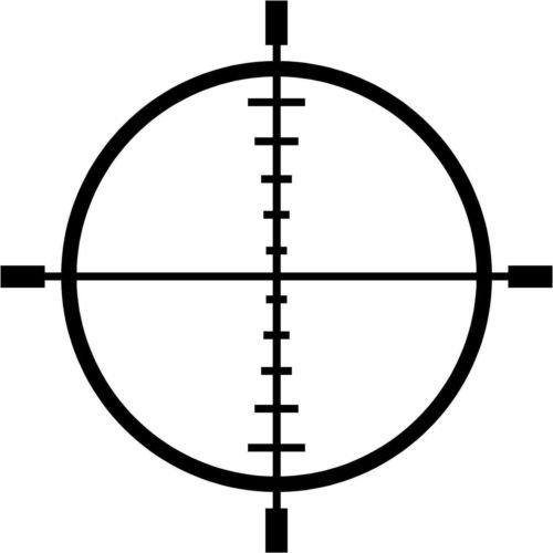 Crosshairs Scope Vinyl Decal - Premium Die-Cut Sticker for Car Windows, Walls, Laptops, MacBooks, Tool Boxes & Smooth Surfaces | Perfect for Hunting Enthusiasts, Military Fans & Outdoor Adventures
