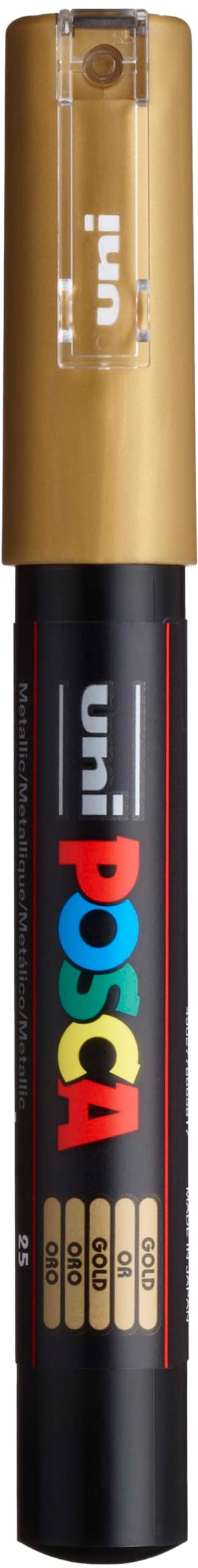 Posca Marker 1M Gold - Premium Paint Pen for Artists & Students | Perfect for Rock Painting, Fabric Art, Canvas & DIY Projects | Vibrant, Water-Based & Quick-Drying Art Supplies