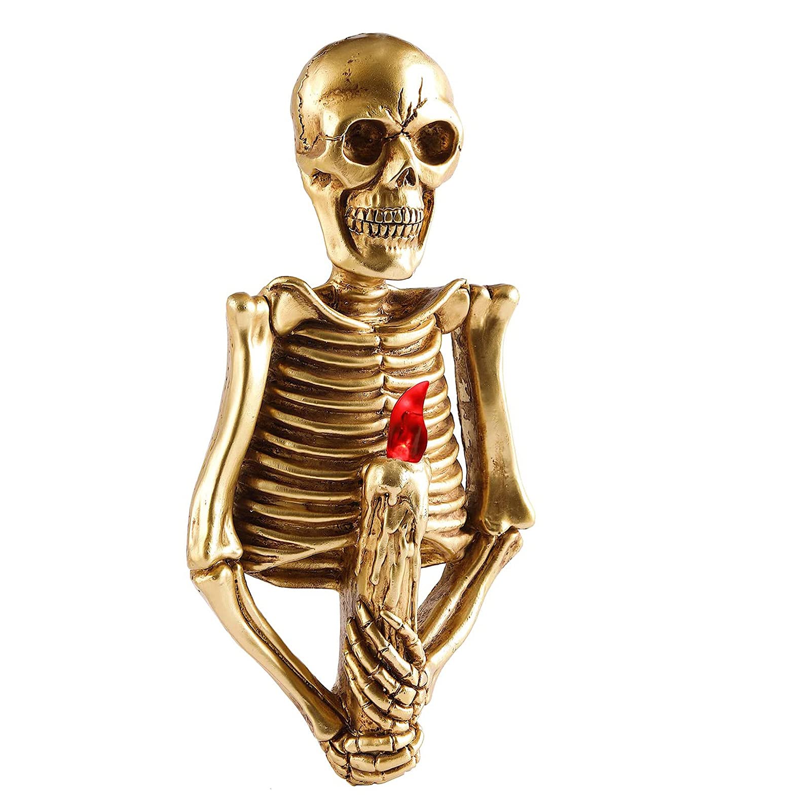 3D Skeleton Flame Wall Lamp - LED Night Light for Home Decor, Gold Guitar String Design - Perfect for Bedroom, Living Room & Halloween Party Decorations