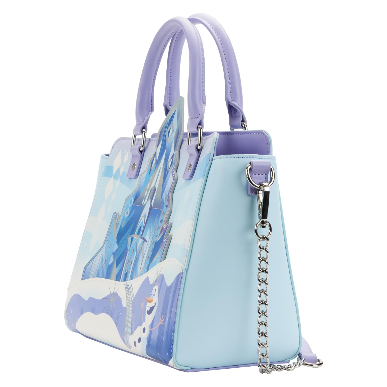 Loungefly Disney Frozen Princess Castle Crossbody Bag for Women - Stylish Mini Backpack Purse for Daily Use, Travel & Cosplay Accessories