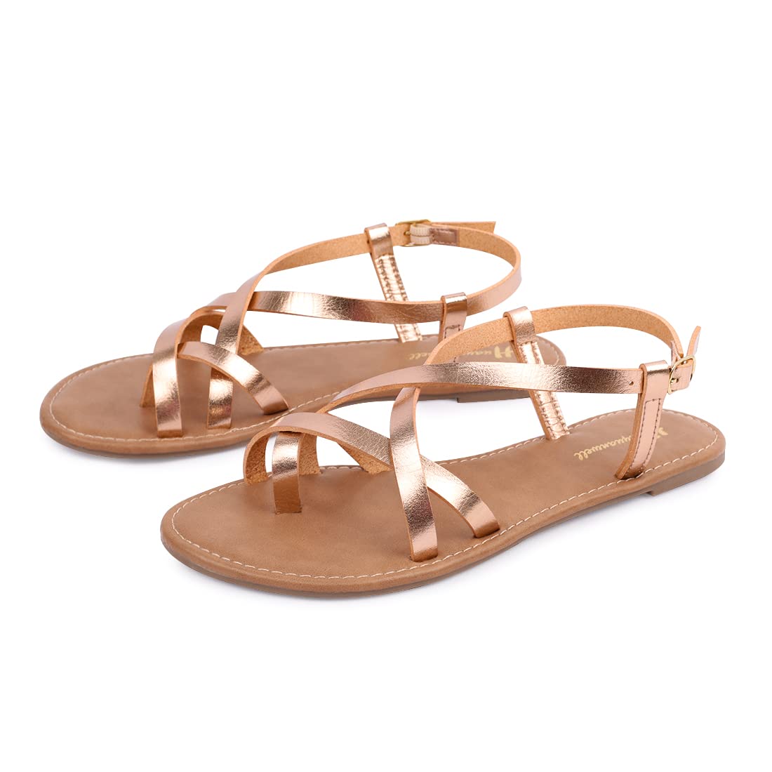 Women's Gladiator Flat Sandals - Strappy Fisherman Sandals with Ankle Strap | Comfortable Summer Casual Shoes for Beach, Vacation & Outdoor Activities