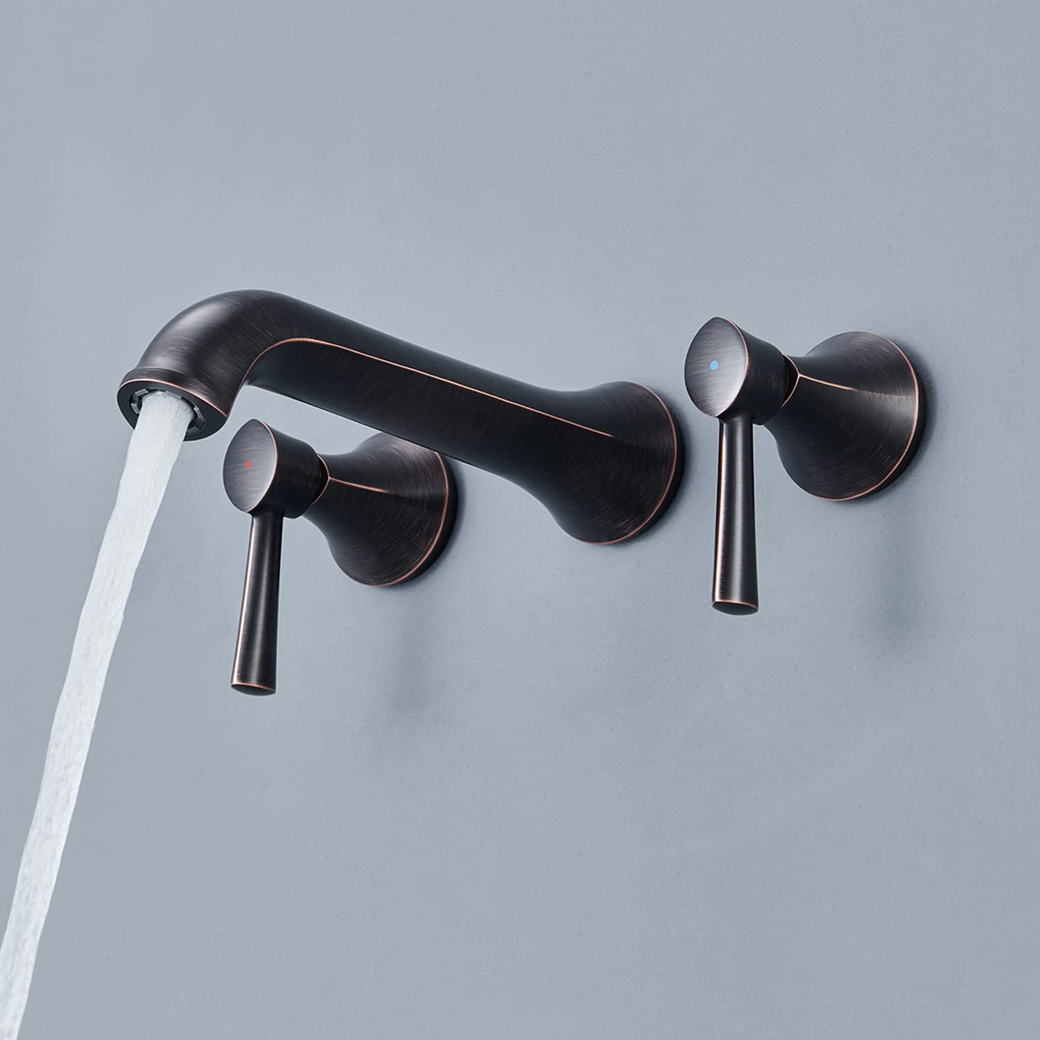 Wall Mount Roman Tub Faucet - Oil Rubbed Bronze Brass Bathtub Filler with 2 Handles - Perfect for Luxury Bathrooms & Spa Retreats