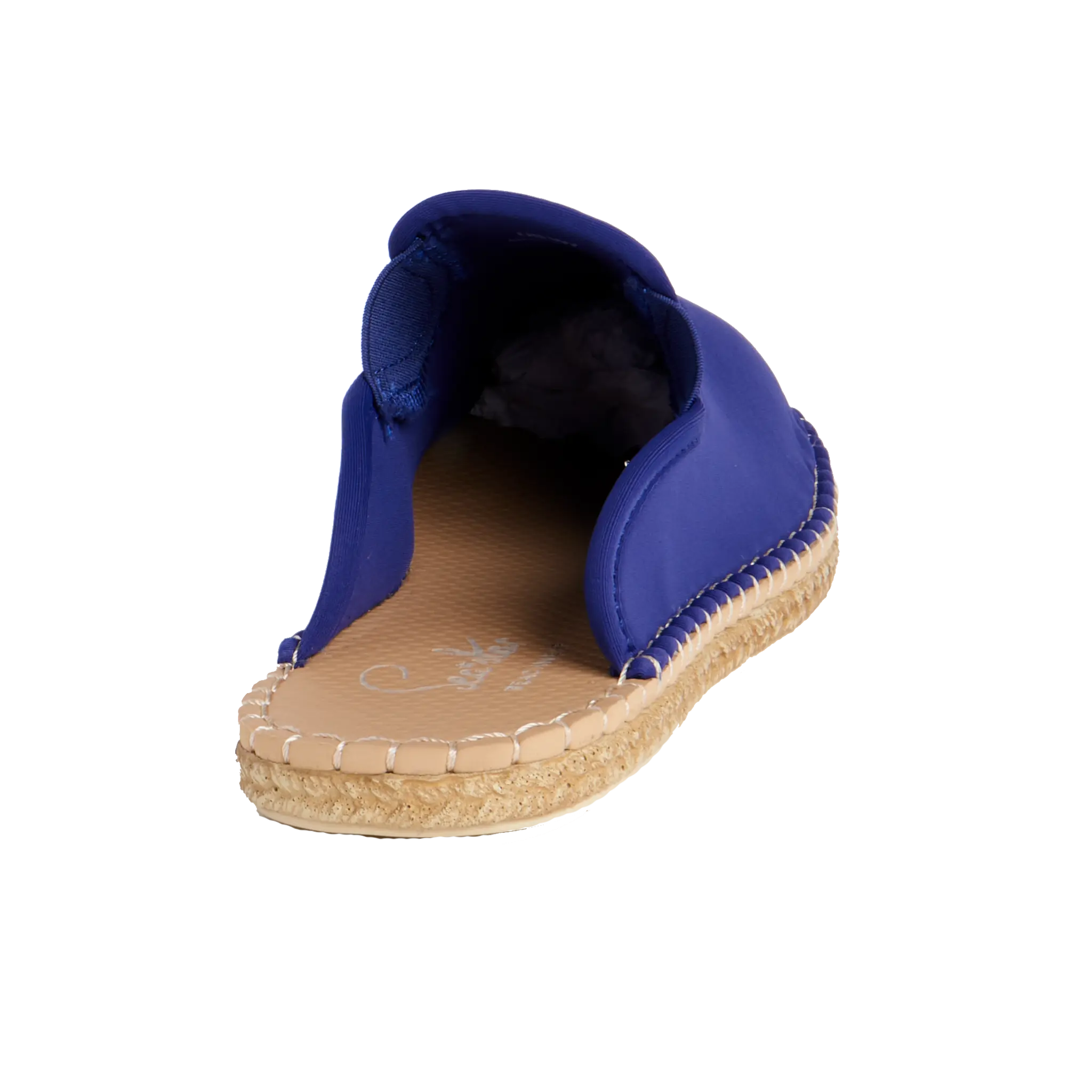 Navy Coral Embroidered Women's Harbourside Mule Slippers - Comfortable House Shoes for Relaxing at Home, Lounging & Casual Wear