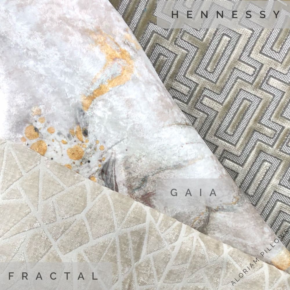 Hennessy Beige Interlock Geometric Cut Velvet Pillow Cover - Luxury Decorative Throw Pillow Case for Sofa, Bed, Couch - Home Decor Accent for Living Room, Bedroom