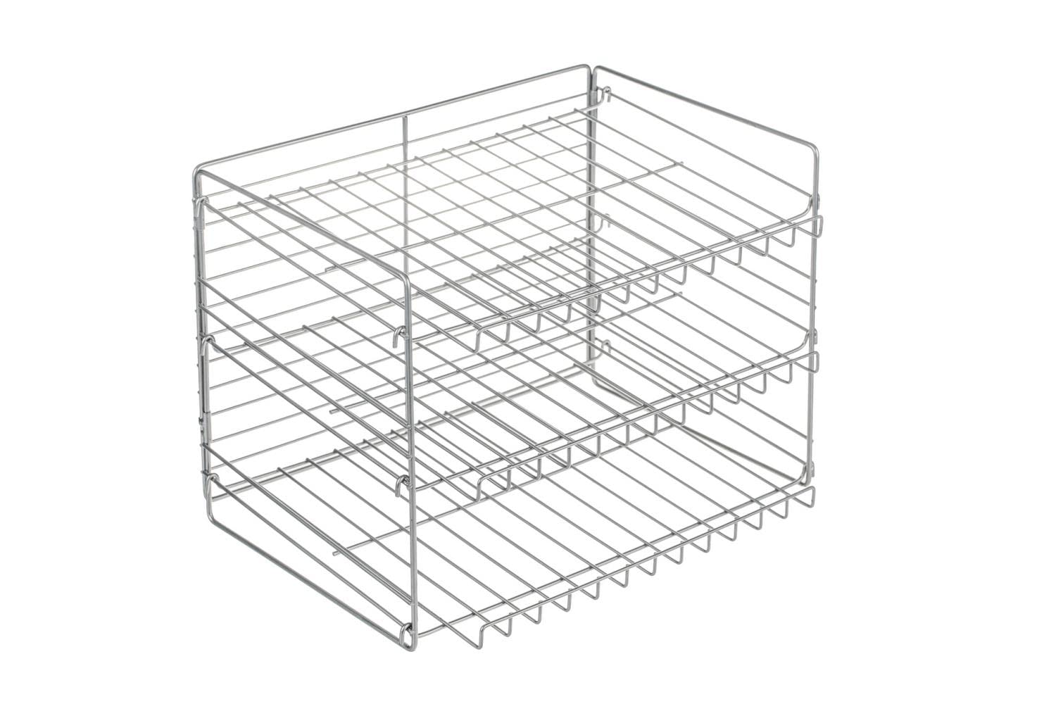 Stainless Steel Stackable Can Rack Organizer - Space Saving Kitchen Storage for Soda, Beer & Food Cans - Perfect for Pantry, Garage or Restaurant Organization