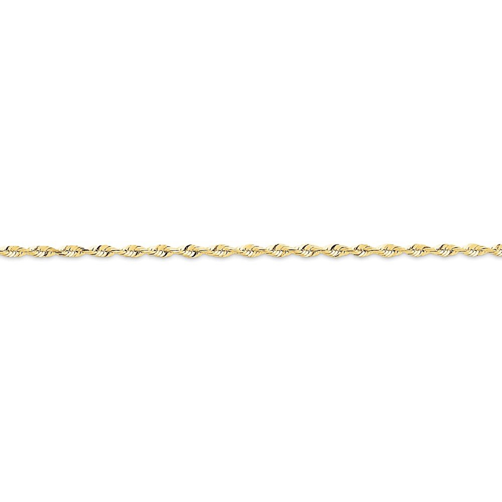 10K Gold 2.25mm Extra-Light Diamond-Cut Rope Chain Anklet - 9 Inch Length for Women | Perfect for Everyday Wear, Beach Outfits & Special Occasions