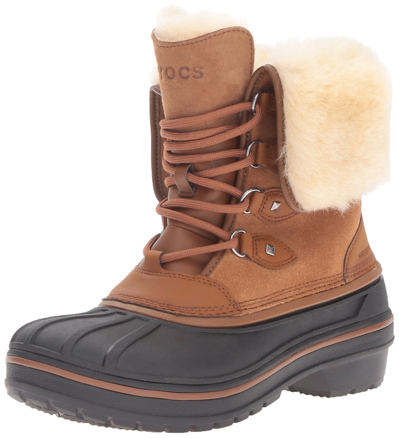 Crocs Women's AllCast II Luxe Snow Boot - Waterproof Winter Boots for Women with Comfortable Lining & Traction - Perfect for Snowy Days, Hiking & Outdoor Adventures