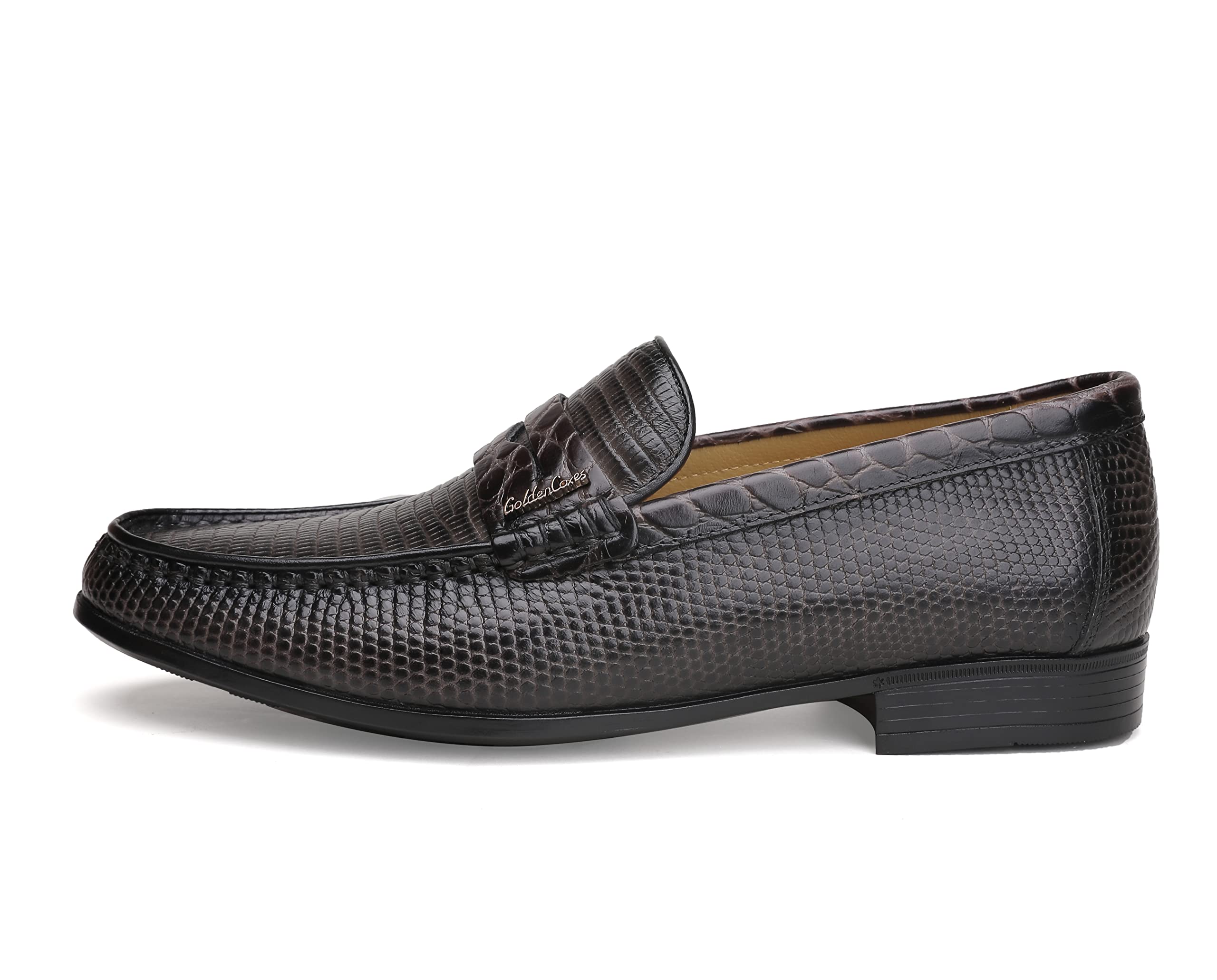 Men's Black Leather Loafers - Handcrafted Penny Slip-On Dress Shoes for Wedding & Party | Classic Comfort & Style for Formal Occasions