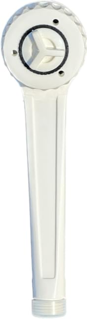 White Outdoor Shower Head for Boat, RV & Camping - Portable Water Sprayer for Beach, Garden & Backyard Use - Complete Shower System Sold Separately