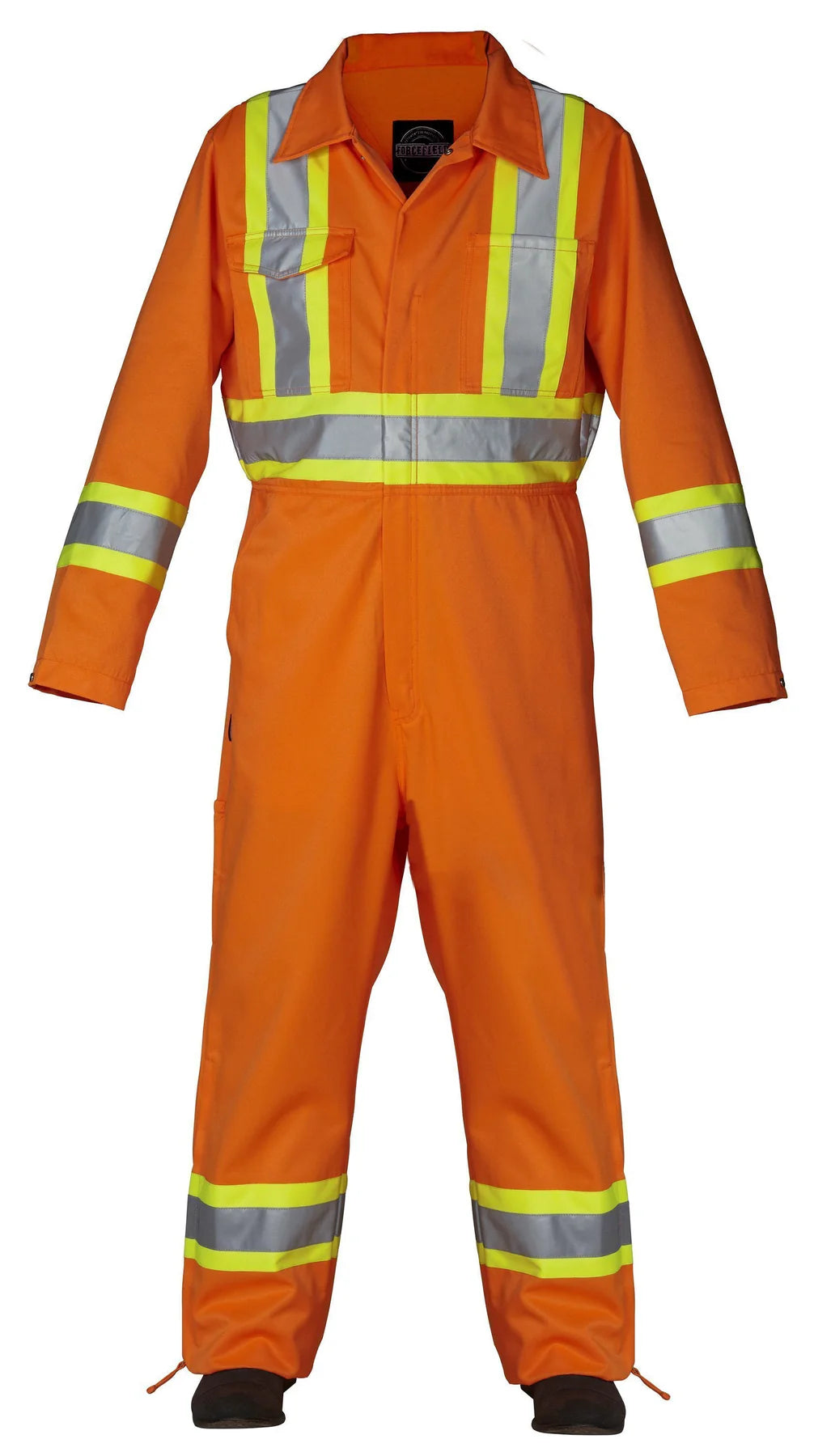 FORCEFIELD Unlined High Visibility Coverall - Orange Reflective Safety Workwear for Construction & Road Workers | OSHA Compliant Hi-Vis Coverall for Night & Low Light Conditions