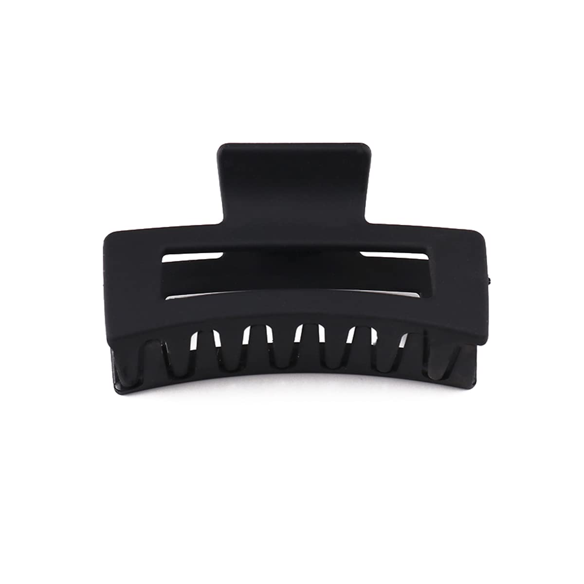 Large Thick Acrylic Hair Clips for Women - Colorful Rectangle Hair Claw Clips, Non-Slip Jaw Clips for Long Hair, Hair Accessories for Women & Girls (Black) - Perfect for Work, Parties & Everyday Styling