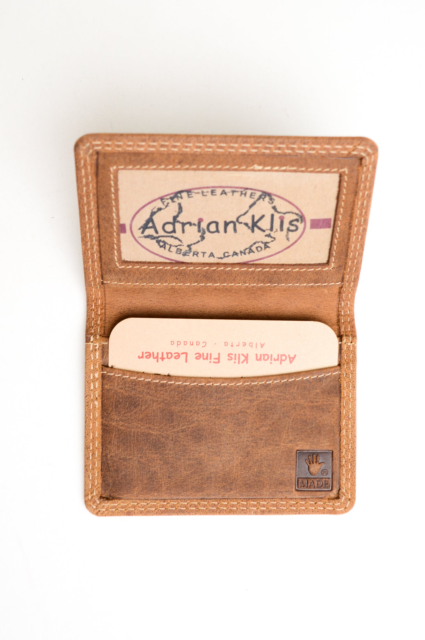 Premium Adrian Klis 222 ID Holder - Genuine Buffalo Leather Wallet for Cards & Cash - Perfect for Business, Travel & Everyday Use