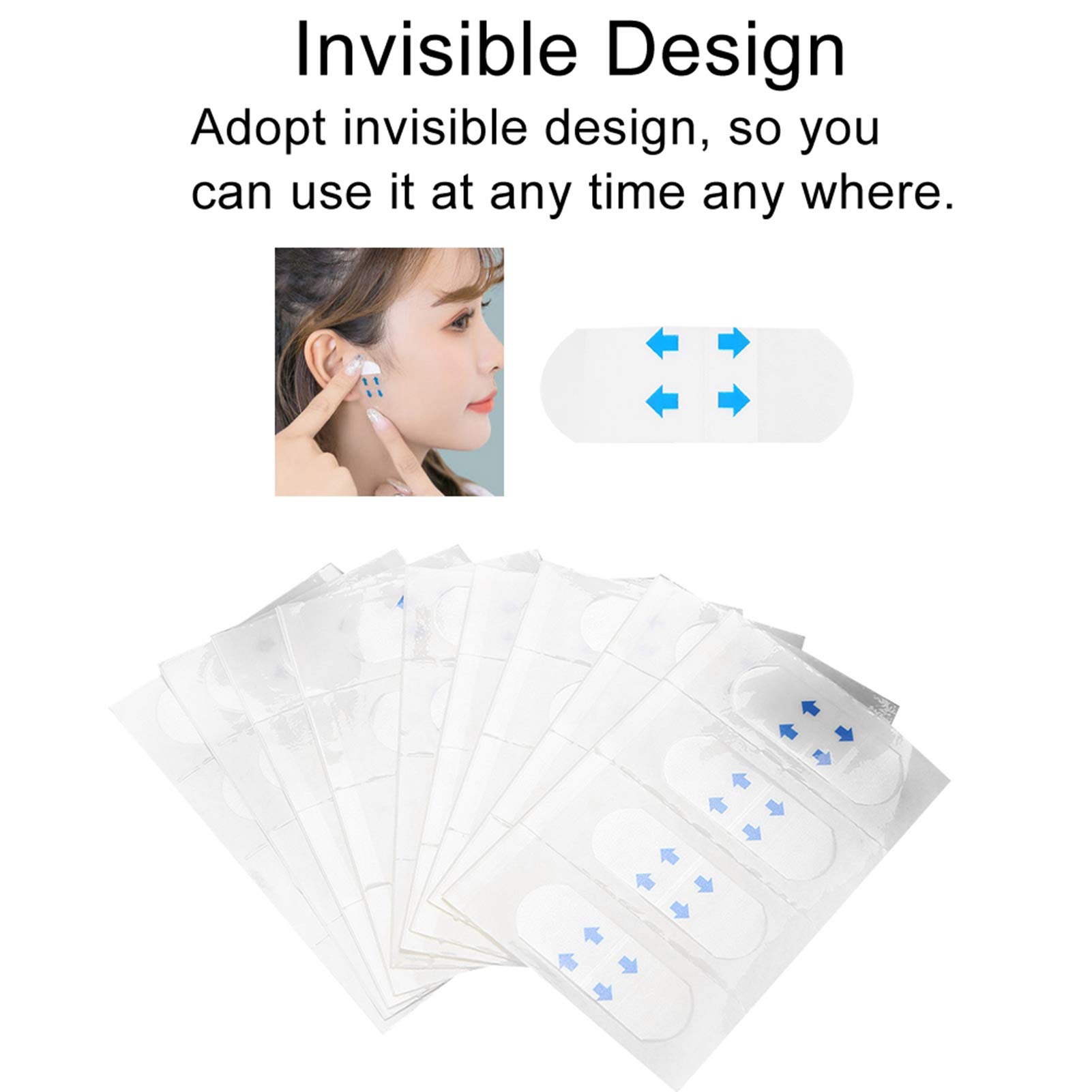 Face Lift Tape 40Pcs - Invisible Chin & Wrinkle Stickers for Slimming & Makeup