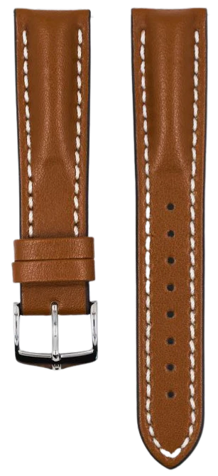 Hirsch Heavy Calf Leather Watch Strap 22mm Golden Brown - Premium Replacement Band for Men's Watches | Dress, Business & Casual Wear