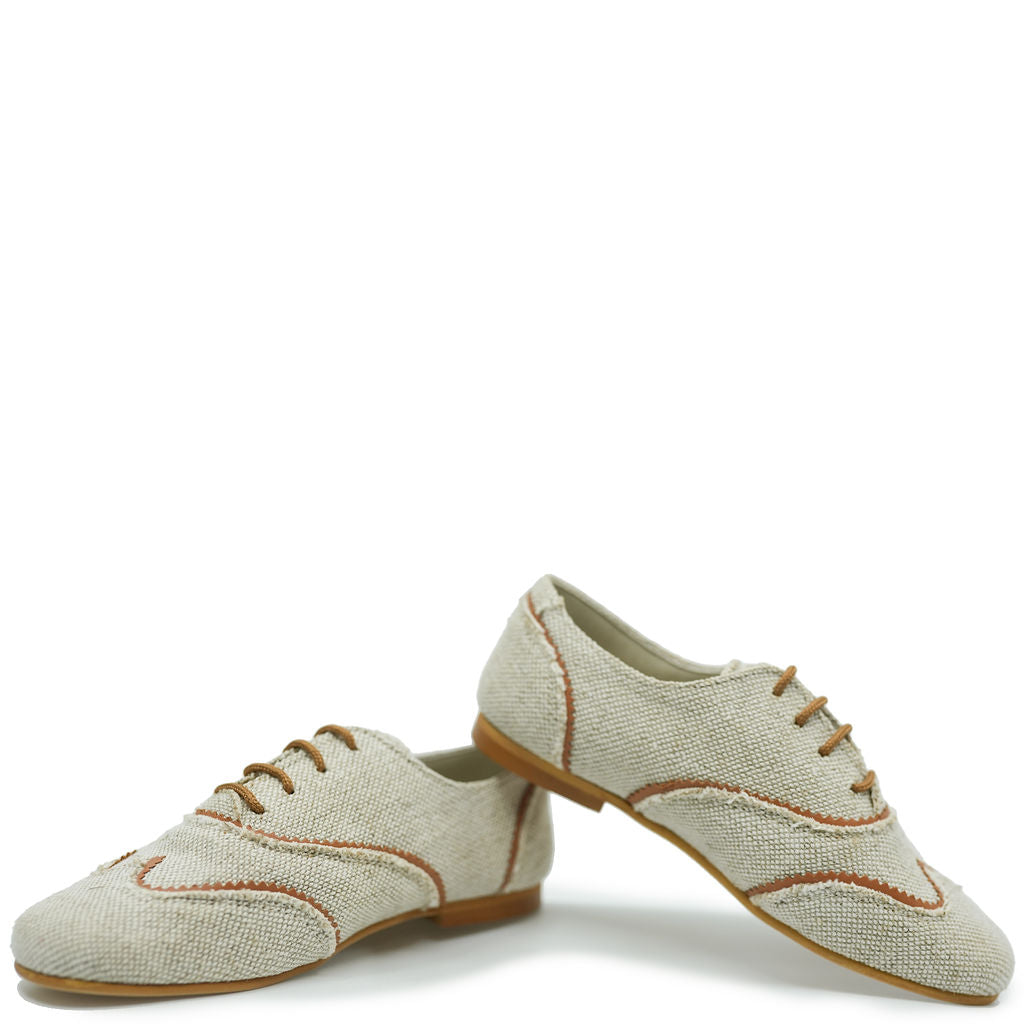 Sonatina Linen Wingtip Oxford Shoes for Men - Breathable Summer Dress Shoes - Perfect for Weddings, Office & Formal Events