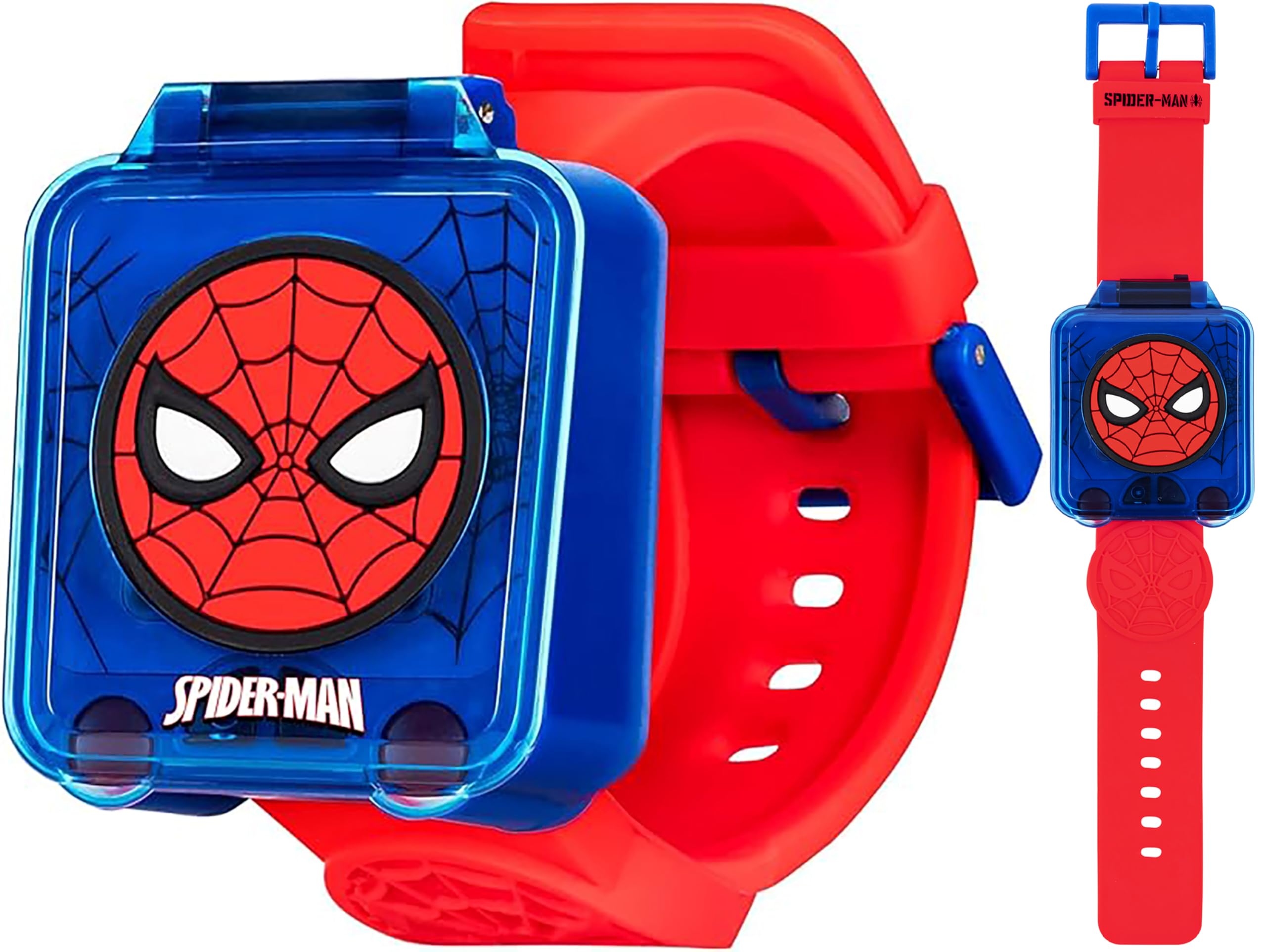Accutime Marvel Spider-Man Digital Watch for Kids - Educational Learning Watch with Timer, Stopwatch, Alarm & Games - Red Strap for Boys & Girls Ages 3+ | Perfect for School, Playtime & Superhero Adventures