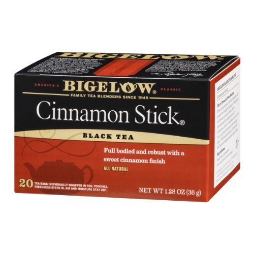 Bigelow Cinnamon Stick Tea Bags - 20 Count | Herbal Tea for Relaxation & Wellness | Perfect for Cold Evenings & Stress Relief