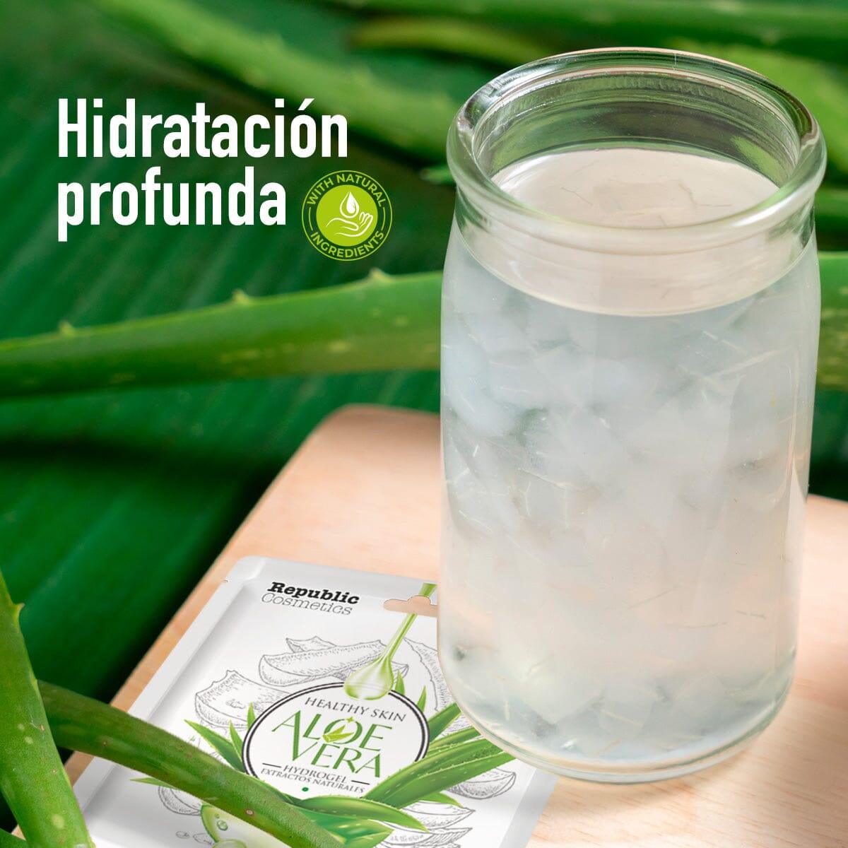 Organic Aloe Vera Face Mask by Republic Cosmetics - Hydrating & Soothing for Dry Skin - Perfect for Daily Skincare & Spa Days