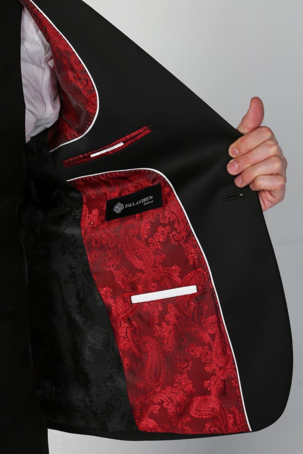 Ford Men's Black Tuxedo Blazer Slim Fit Formal Suit Jacket for Weddings, Prom & Business Events
