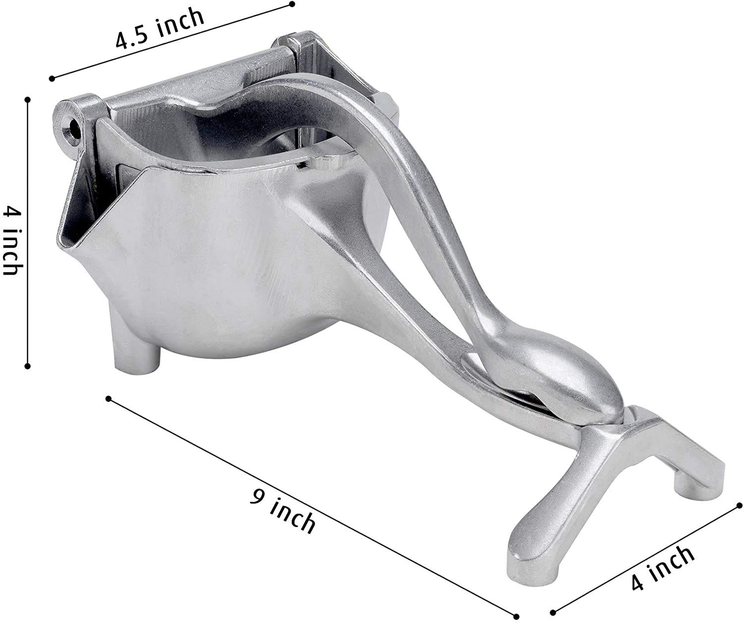 Premium Heavy Duty Aluminum Fruit Juicer - Manual Hand Press for Lemon, Orange & Citrus Fruits - Rustproof Alloy Squeezer for Fresh Juice - Perfect for Home Kitchen, Bar & Restaurant Use