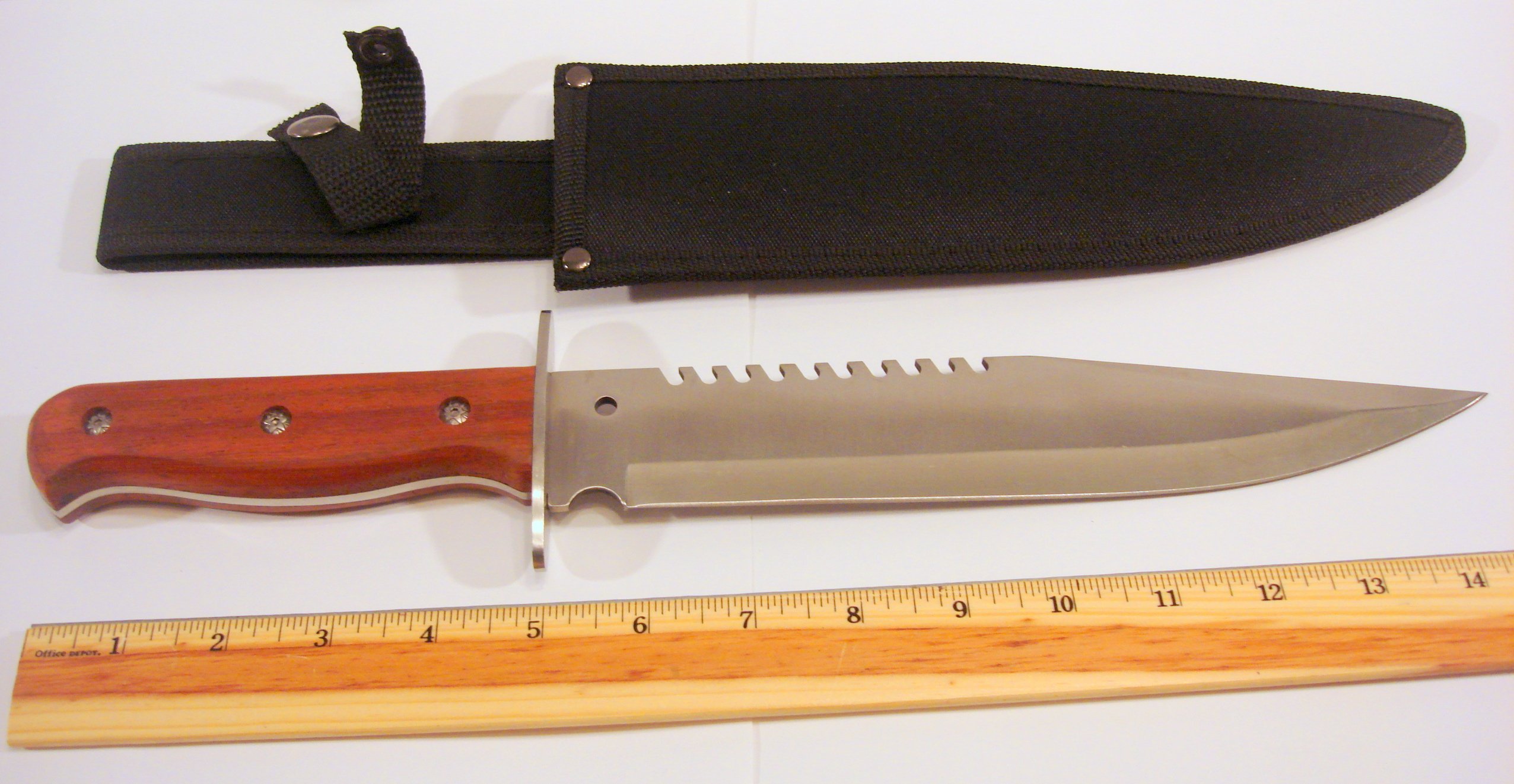 Frost Cutlery F18306PW Pioneer Bowie Tactical Folding Knife - High Carbon Stainless Steel Blade, Pocket Clip for EDC, Hunting, Camping & Outdoor Survival Gear