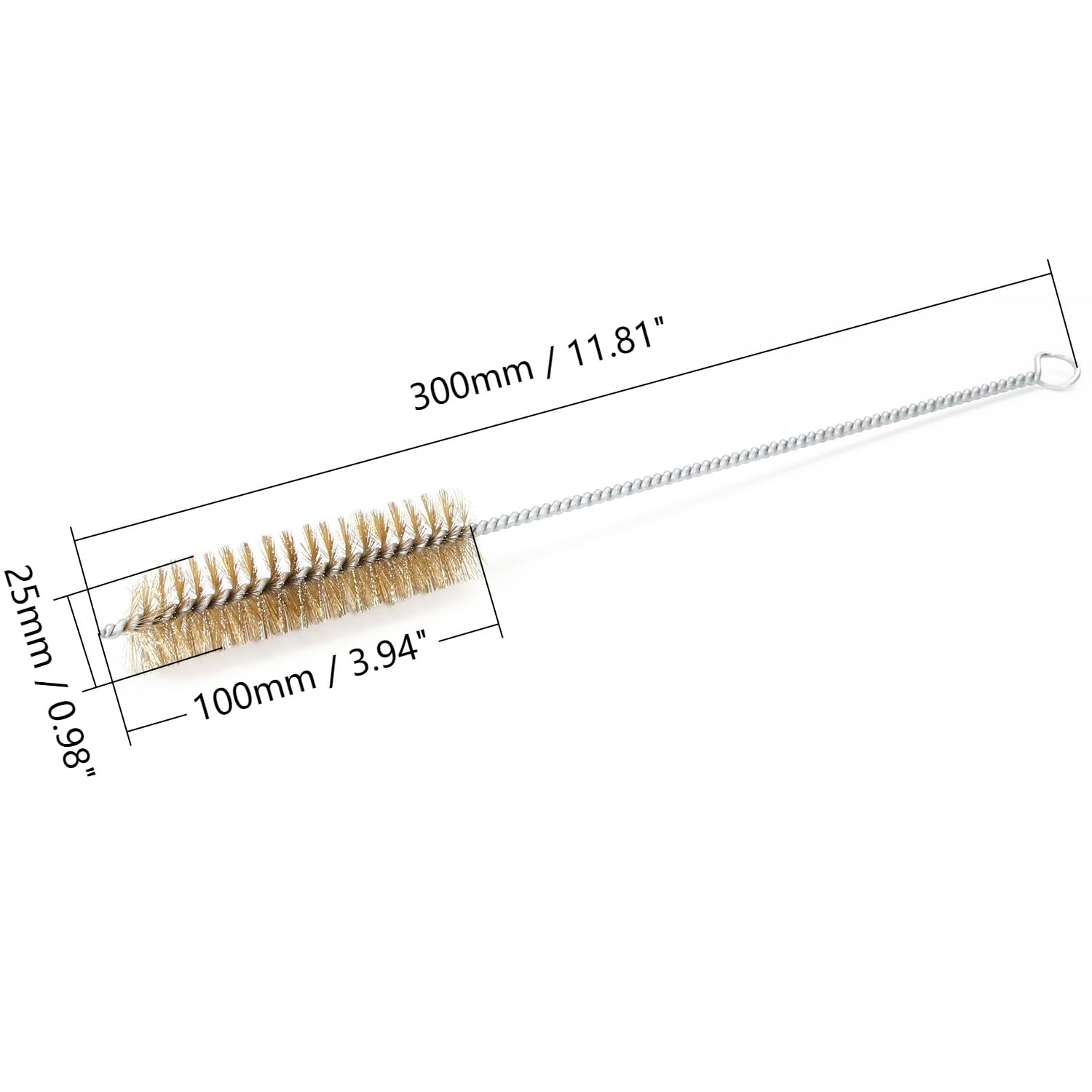 Utoolmart Copper Wire Cleaning Brush Set - 3pcs Spiral Power Tube Brushes for Bottles & Tubes (1.0-inch Diameter, 12-inch Length) - Perfect for Home Brewing, HVAC Cleaning & Plumbing Maintenance